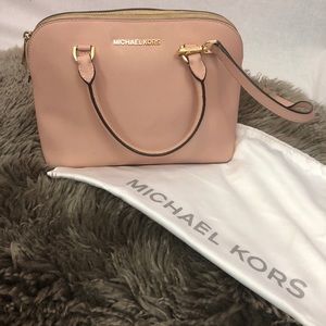 MK CINDY PASTEL PINK LEATHER SATCHEL